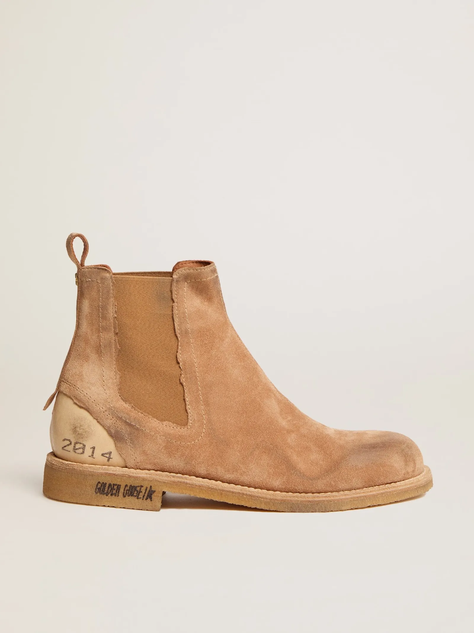 Online Golden Goose Ankle boot Chelsea John de suede na cor caramelo Cabedal de suede cor caramelo