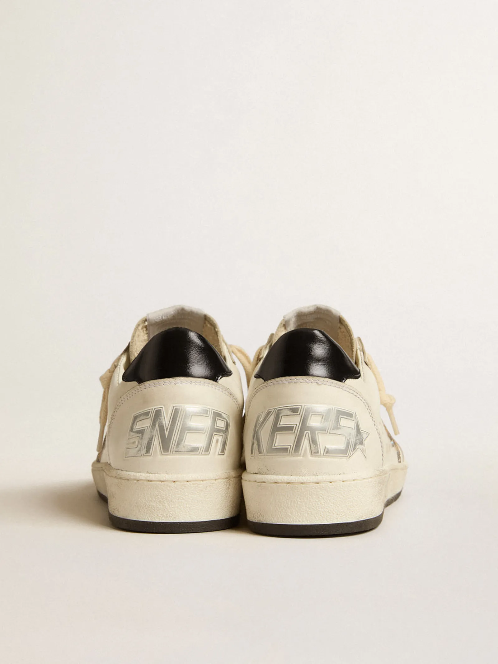 Cheap Golden Goose Ball Star com estrela com estampa de leopardo e talão com cristais Swarovski Cor: branco