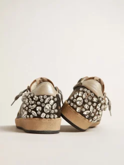 Store Golden Goose Ball Star de couro preto com aplicação de cristais Cor: preto