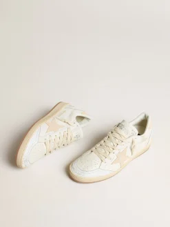 Fashion Golden Goose Ball Star Feminino LTD CNY de couro branco com estrela cor de marfim Cabedal de couro branco
