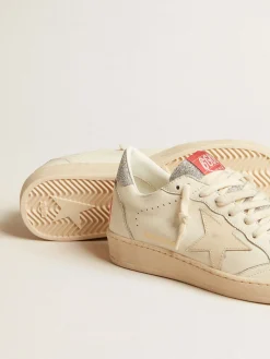 Best Golden Goose Ball Star Feminino LTD de napa com estrela branca e talão de cristais Cabedal de napa branca
