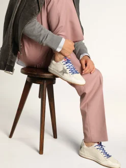 Clearance Golden Goose Ball Star LTD masculino de napa branca com estrela prateada Cabedal de napa branca