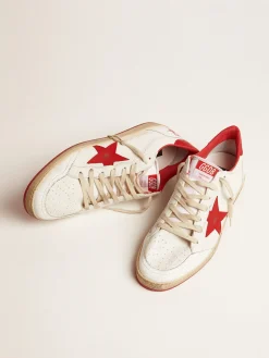 Hot Golden Goose Ball Star masculino de couro branco Cabedal: 56% couro de cabra, 34% couro bovino, 8% poliéster, 2% náilon