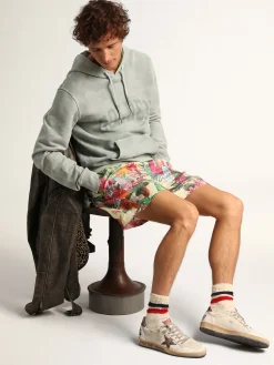 Cheap Golden Goose Ball Star masculino de napa com inserções holográficas e escrita no solado Cor: branco
