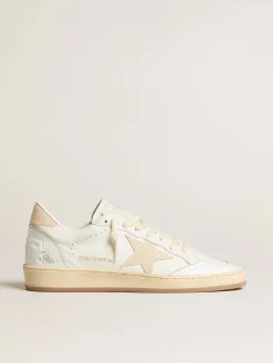 Fashion Golden Goose Ball Star Masculino LTD CNY de couro branco com estrela cor de marfim Cabedal de couro branco