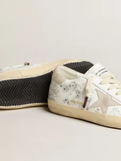 Online Golden Goose Ball Star Masculino LTD CNY de couro branco com frases no cabedal Cabedal de couro branco
