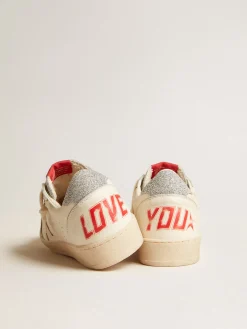 Discount Golden Goose Ball Star Masculino LTD de napa com estrela branca e talão de cristais Cabedal de napa branca