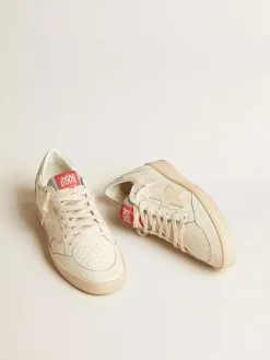 Discount Golden Goose Ball Star Masculino LTD de napa com estrela branca e talão de cristais Cabedal de napa branca