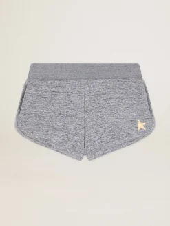 Shop Golden Goose Bermuda cinza mescla com estrela dourada Cor: cinza mescla