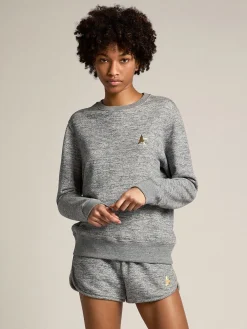 Shop Golden Goose Bermuda cinza mescla com estrela dourada Cor: cinza mescla