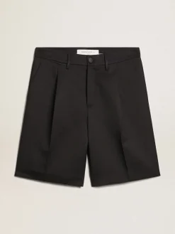 Best Sale Golden Goose Bermuda masculina de lã azul-escura Cor: azul-escuro