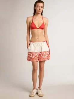 Flash Sale Golden Goose Biquíni vermelho coral Coleção Resort