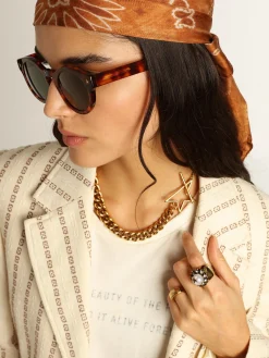 Flash Sale Golden Goose Blazer de abotoamento simples de algodão creme e estampa jacquard Cor: creme