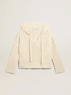 Store Golden Goose Blusa com capuz de algodão cor de papiro Cor: papiro