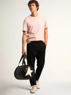 Hot Golden Goose Bolsa de viagem preta Coleção Star com estrelas brancas nas laterais Cor: preto