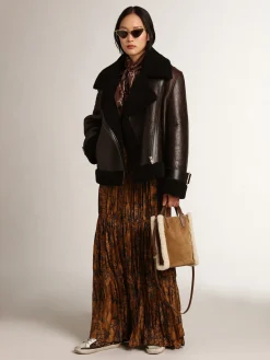 Cheap Golden Goose Bolsa Mini California de camurça Cor: camurça