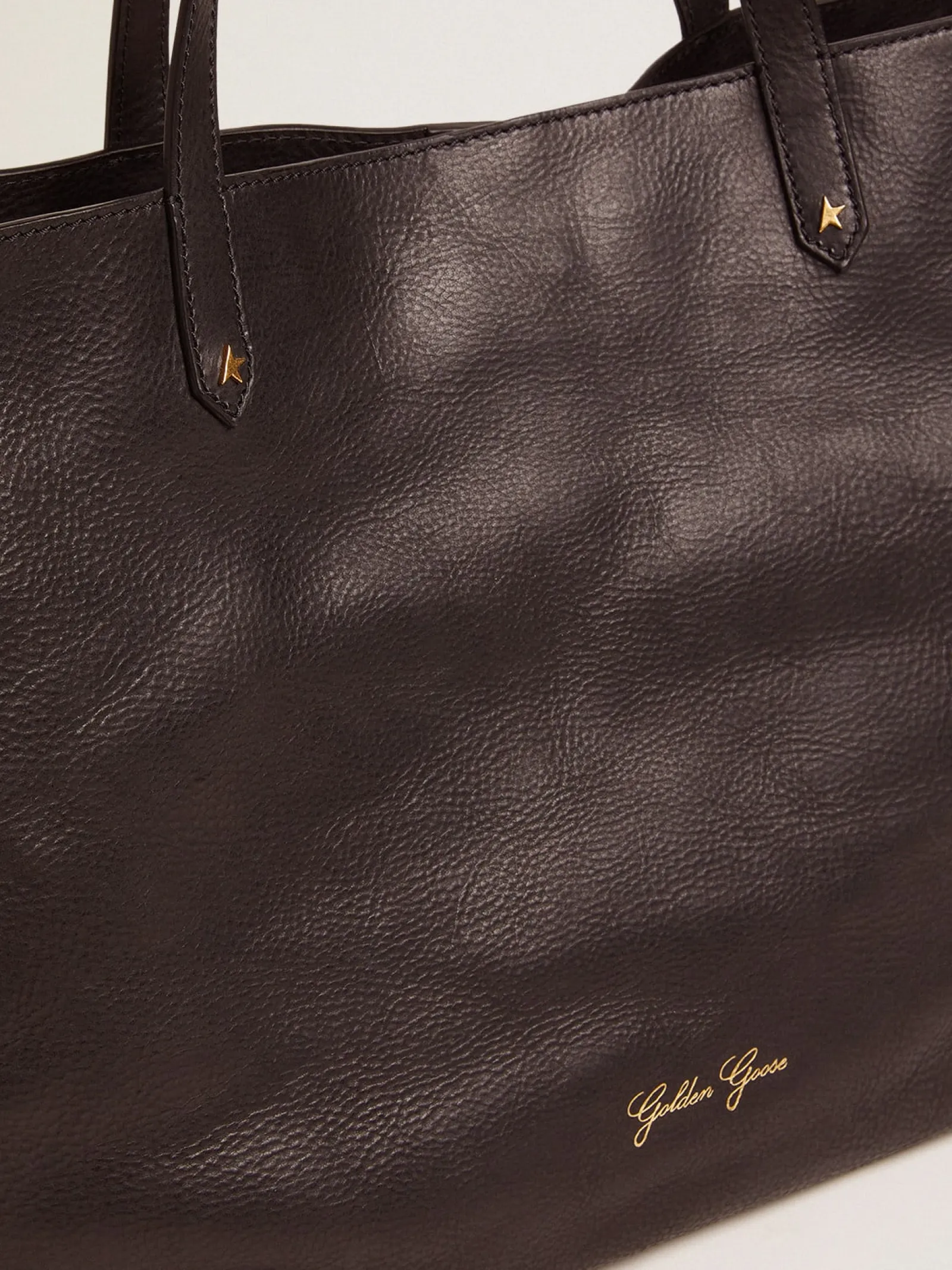 Sale Golden Goose Bolsa Pasadena feminina preta com logo dourado Cor: preto