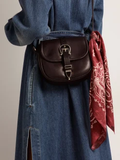 New Golden Goose Bolsa Rodeo feminina pequena de couro preto Material principal: 100% couro bovino