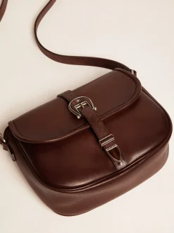 Discount Golden Goose Bolsa Rodeo média de couro escuro Material principal: 100% couro bovino