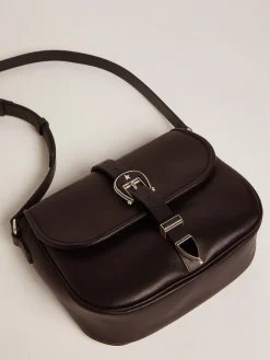 New Golden Goose Bolsa Rodeo média de couro preto Material principal: 100% couro bovino