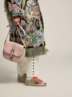 Online Golden Goose Bolsa Rodeo média de couro na cor rosa quartzo Cor: rosa quartzo