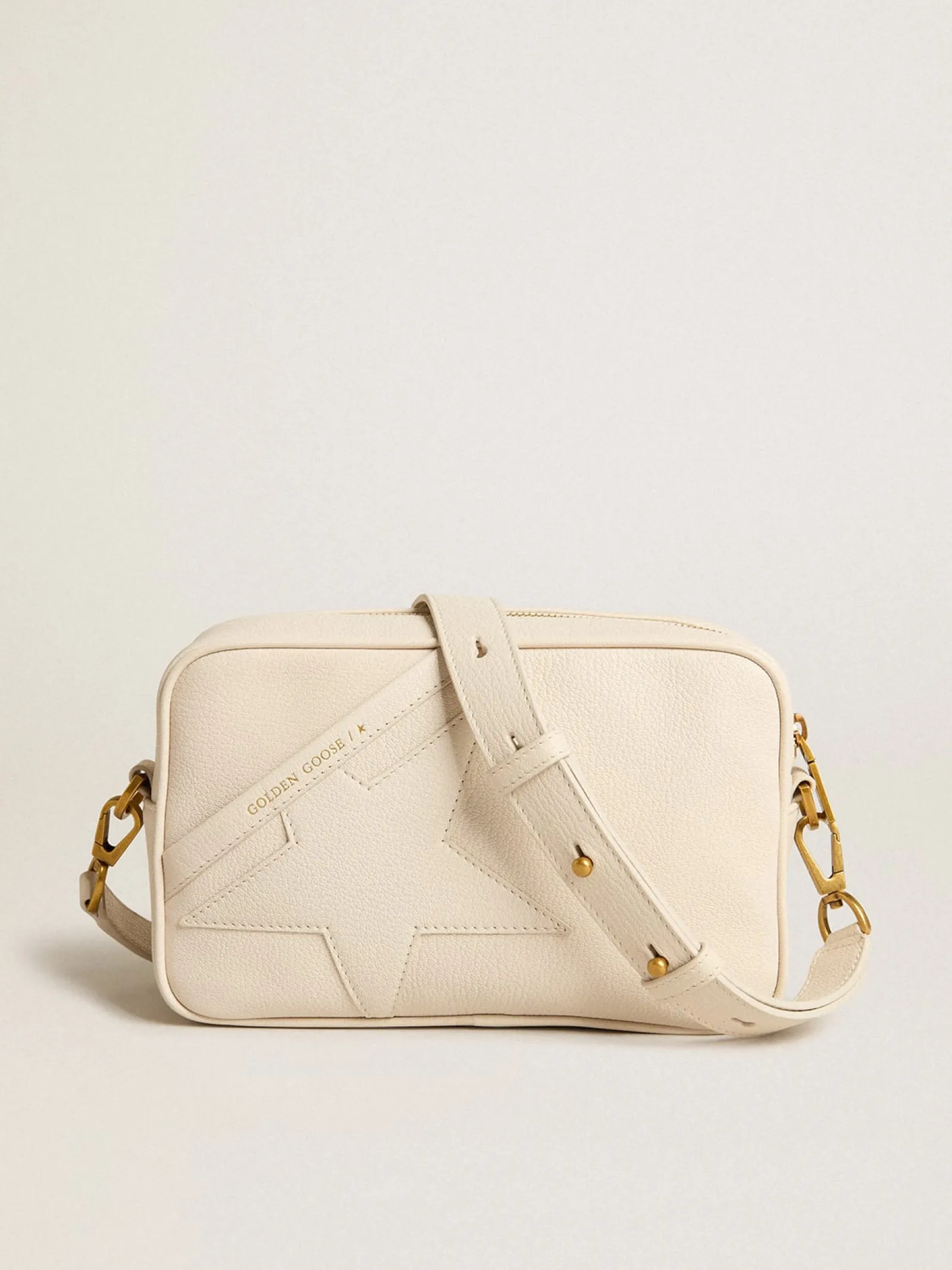 Clearance Golden Goose Bolsa Star Bag Feminina de couro cor de manteiga Material principal: 100% couro ovino