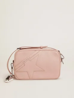 Outlet Golden Goose Bolsa Star de couro martelado na cor rosa quartzo e estrela tom sobre tom Cor: rosa quartzo
