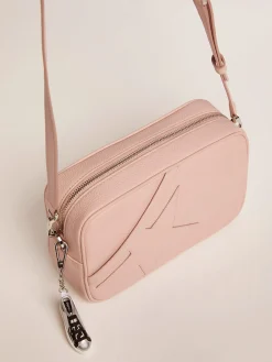 Outlet Golden Goose Bolsa Star de couro martelado na cor rosa quartzo e estrela tom sobre tom Cor: rosa quartzo