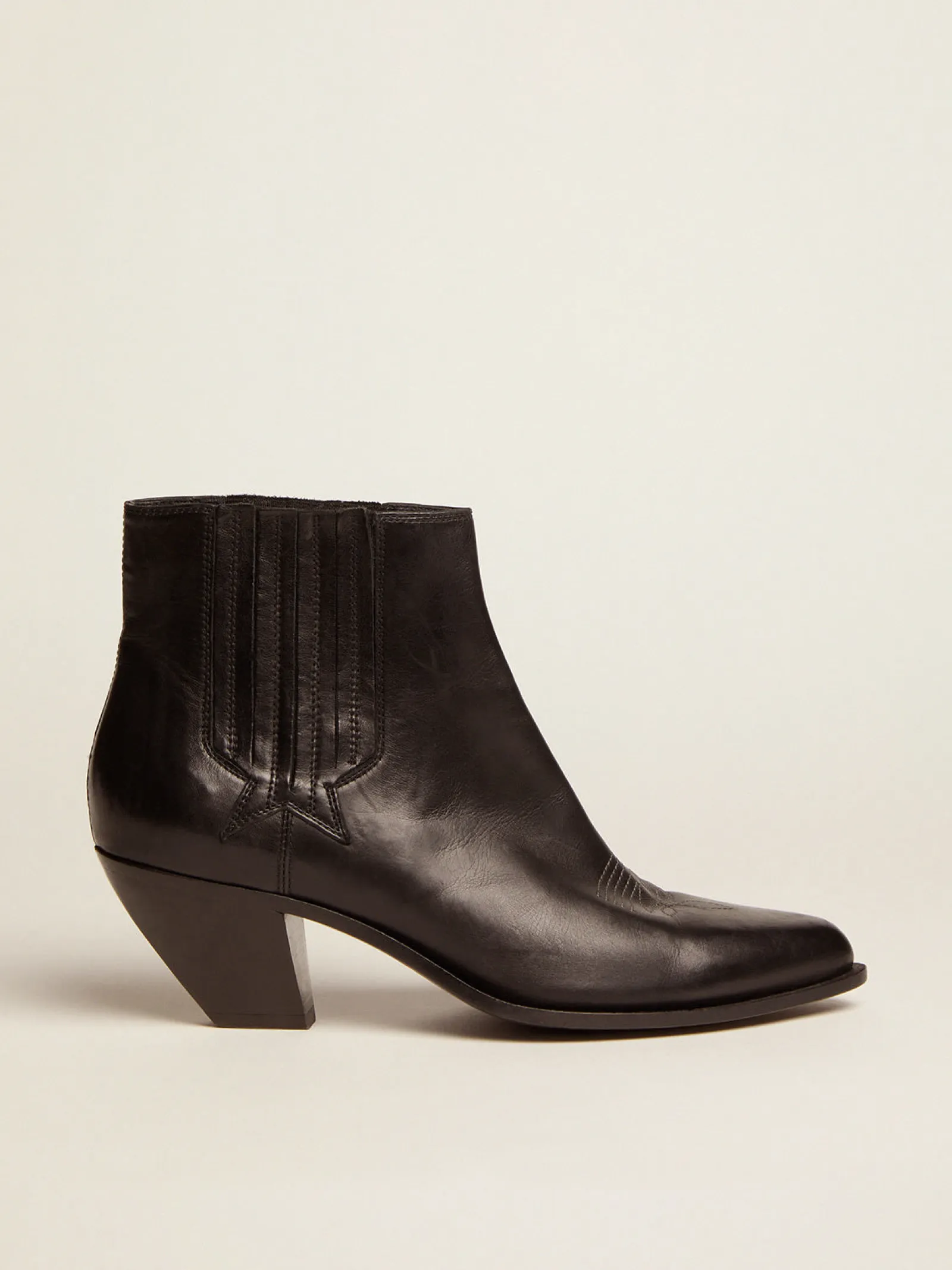 Sale Golden Goose Bota Sunset feminina de couro preto Cor: preto
