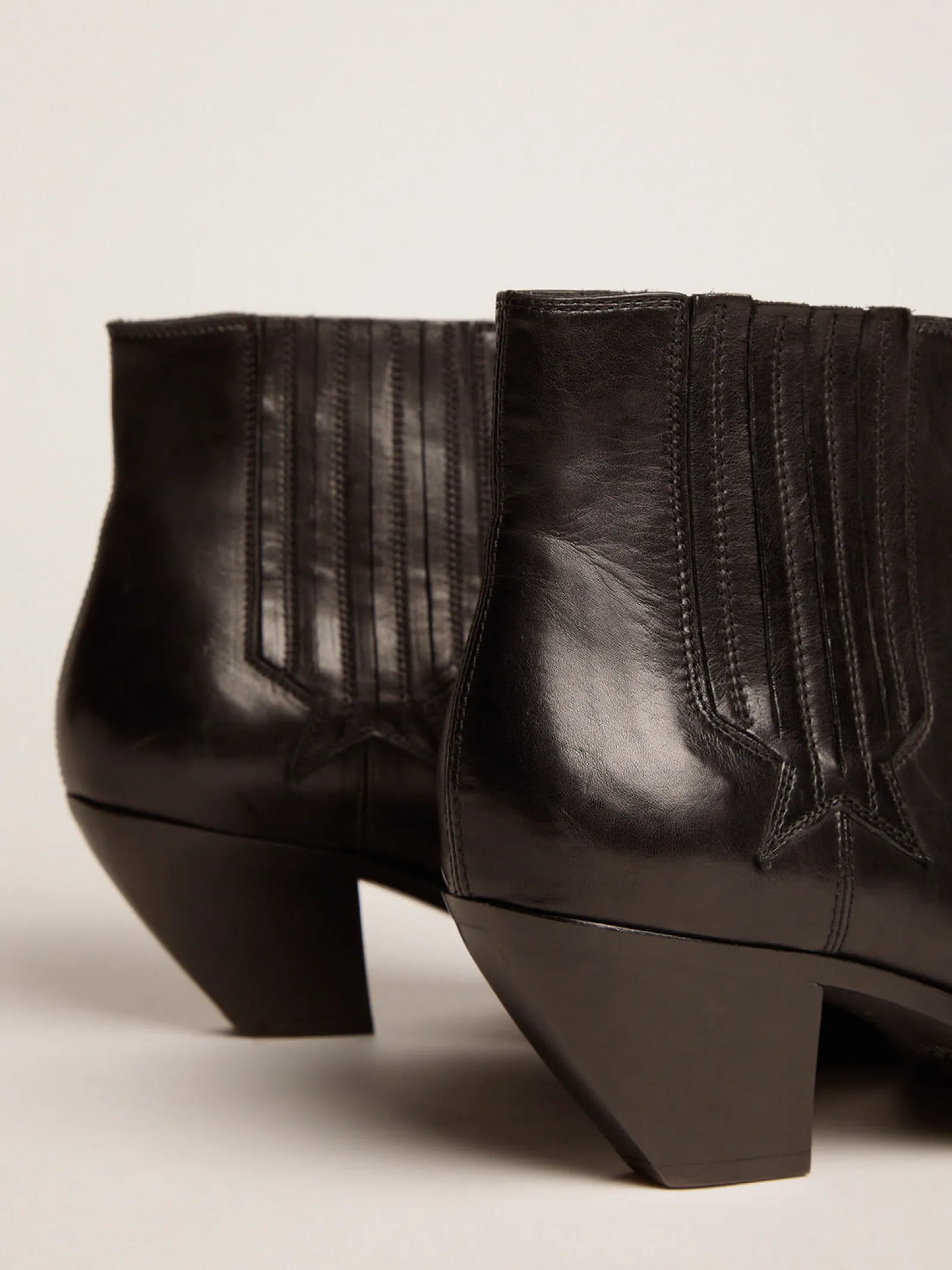 Sale Golden Goose Bota Sunset feminina de couro preto Cor: preto