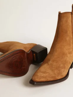 Cheap Golden Goose Botas Debbie de suede marrom Cabedal de suede marrom