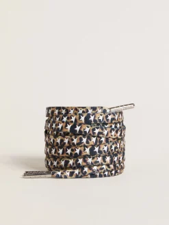 Discount Golden Goose Cadarços com estampa de leopardo nas cores bege e marrom com estrelas brancas em contraste Cor: bege e marrom