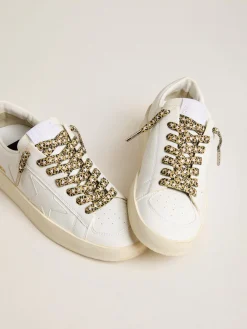 Outlet Golden Goose Cadarços de algodão com estampa de leopardo e estrelas brancas em contraste Cor: estampa de leopardo