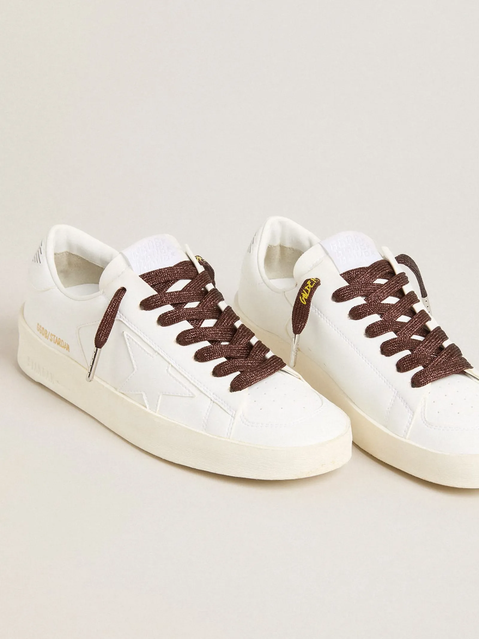 Sale Golden Goose Cadarços de glitter bordô com escrita amarela / VCE em contraste Cor: bordô