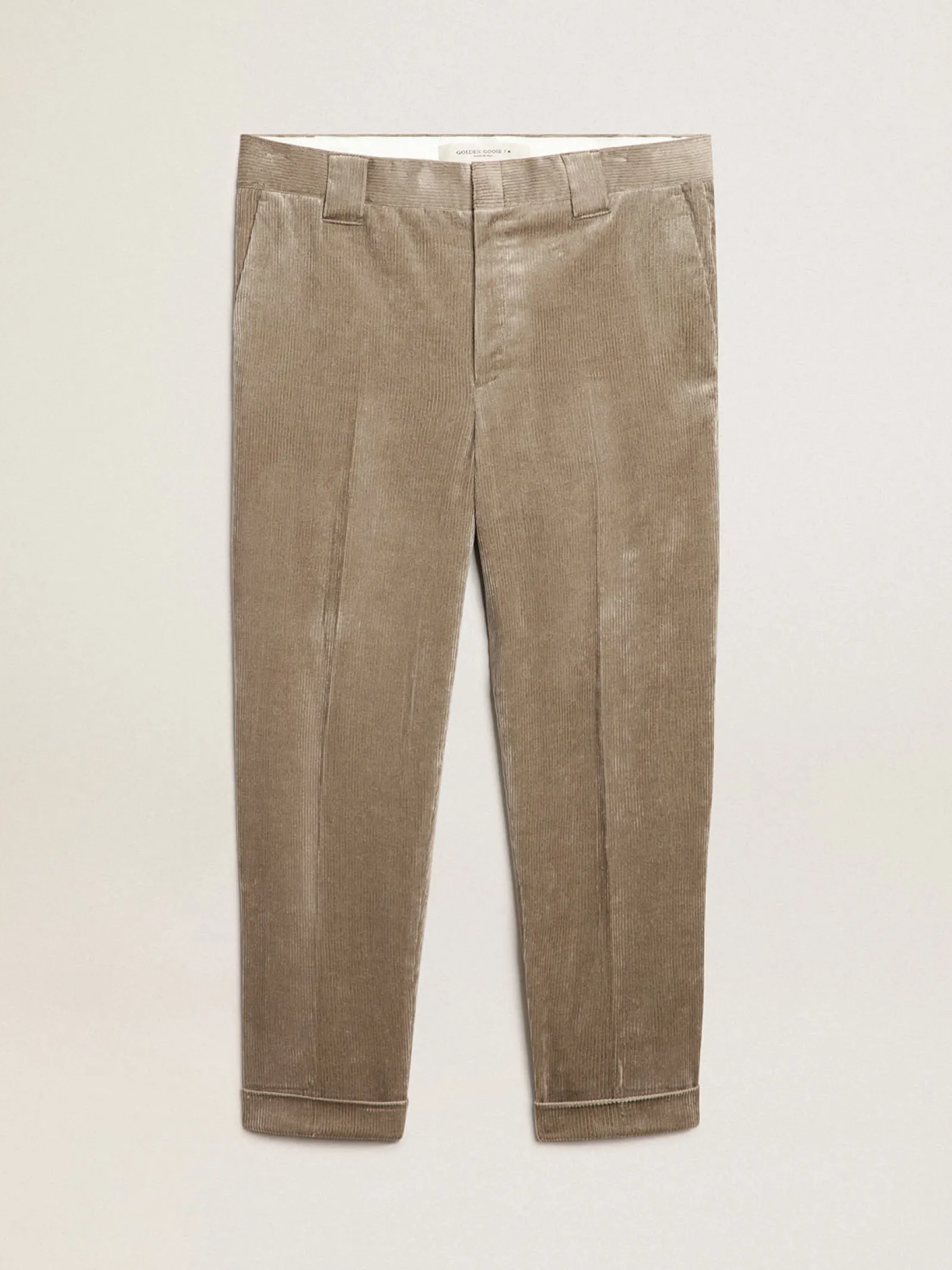 Flash Sale Golden Goose Calça bege clara de veludo cotelê Cor: bege claro