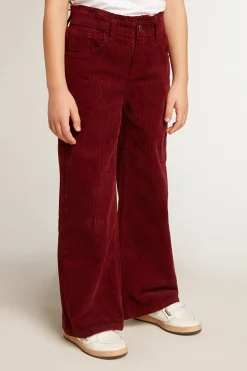 Store Golden Goose Calça bordô de algodão de perna larga Coleção Journey
