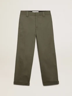 Online Golden Goose Calça chino Golden Collection verde militar Cor: verde militar
