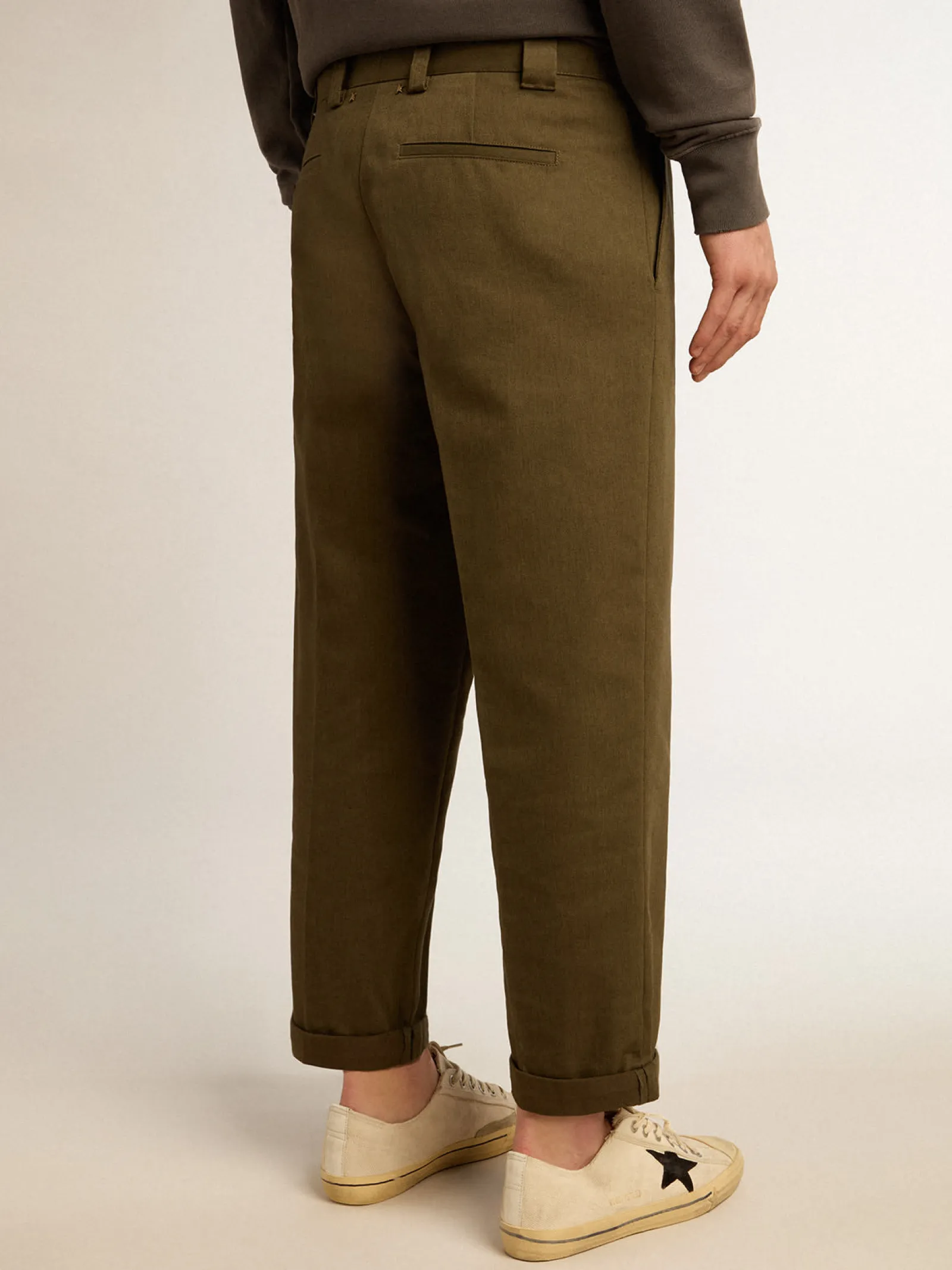 Online Golden Goose Calça chino Golden Collection verde militar Cor: verde militar