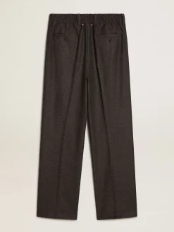 Flash Sale Golden Goose Calça de flanela de lã cinza escuro Coleção Journey