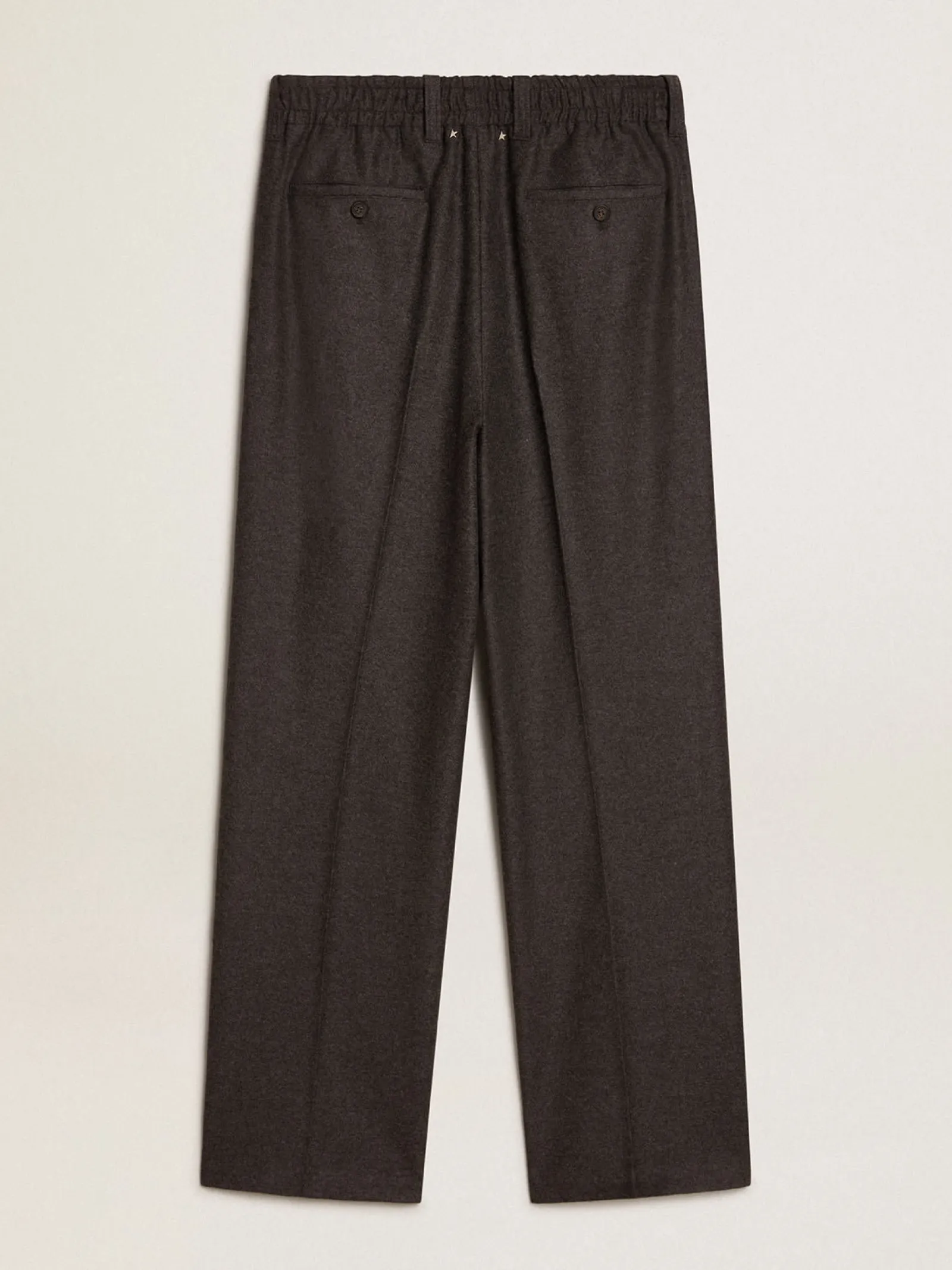 Flash Sale Golden Goose Calça de flanela de lã cinza escuro Coleção Journey