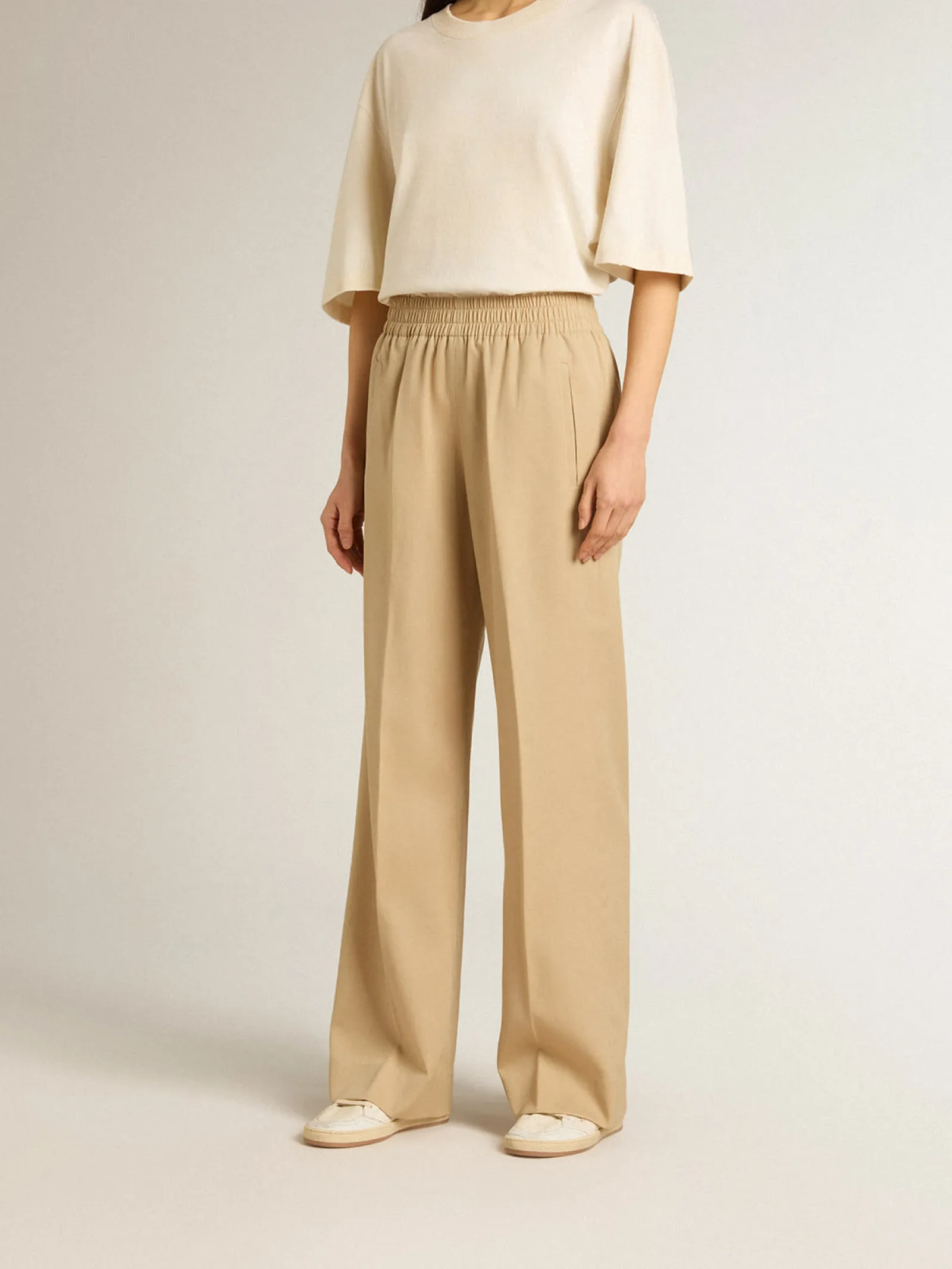 Store Golden Goose Calça de jogging feminina cor de areia Cor: areia