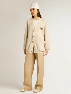 Store Golden Goose Calça de jogging feminina cor de areia Cor: areia