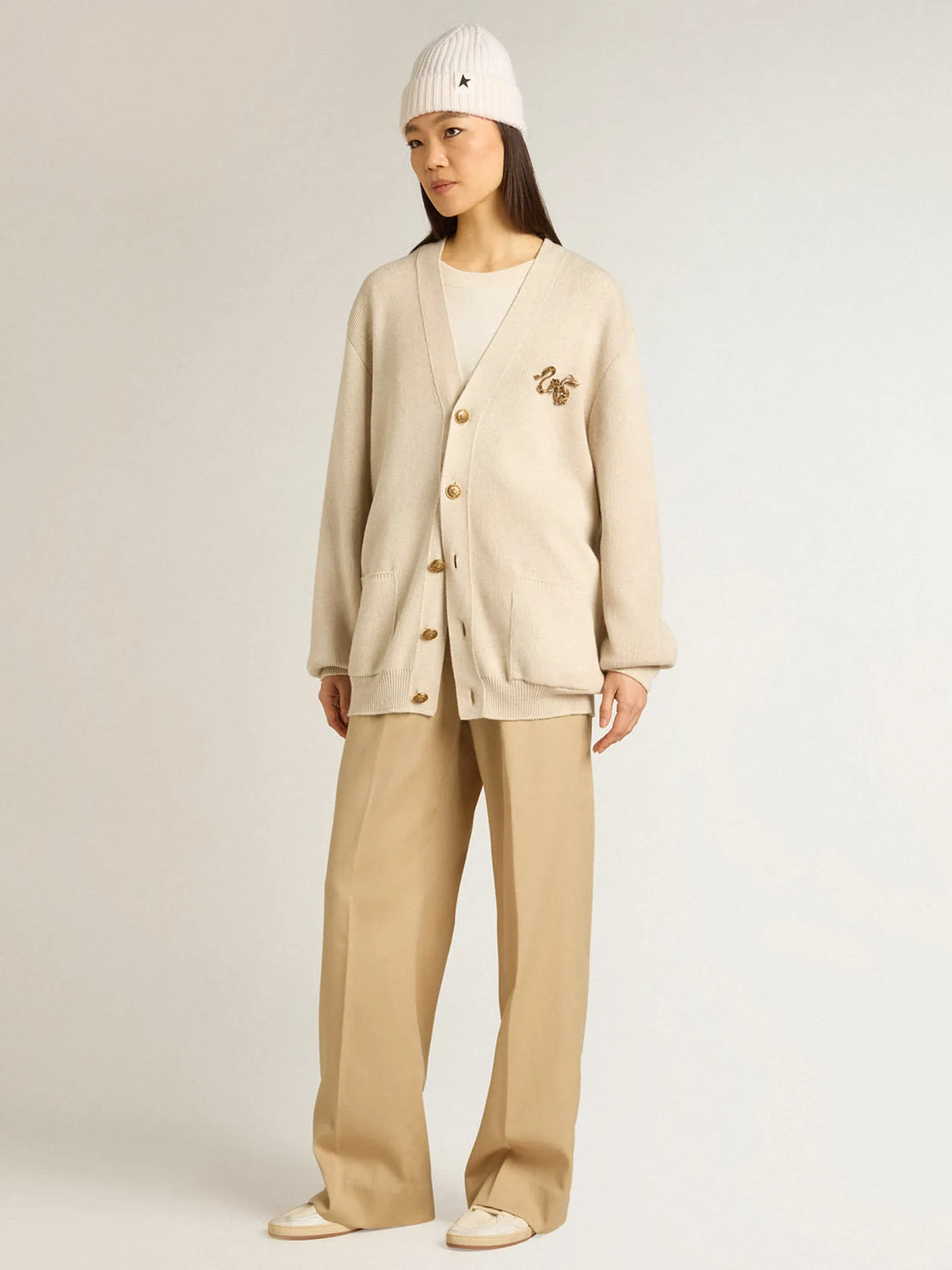 Store Golden Goose Calça de jogging feminina cor de areia Cor: areia