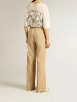 Store Golden Goose Calça de jogging feminina cor de areia Cor: areia