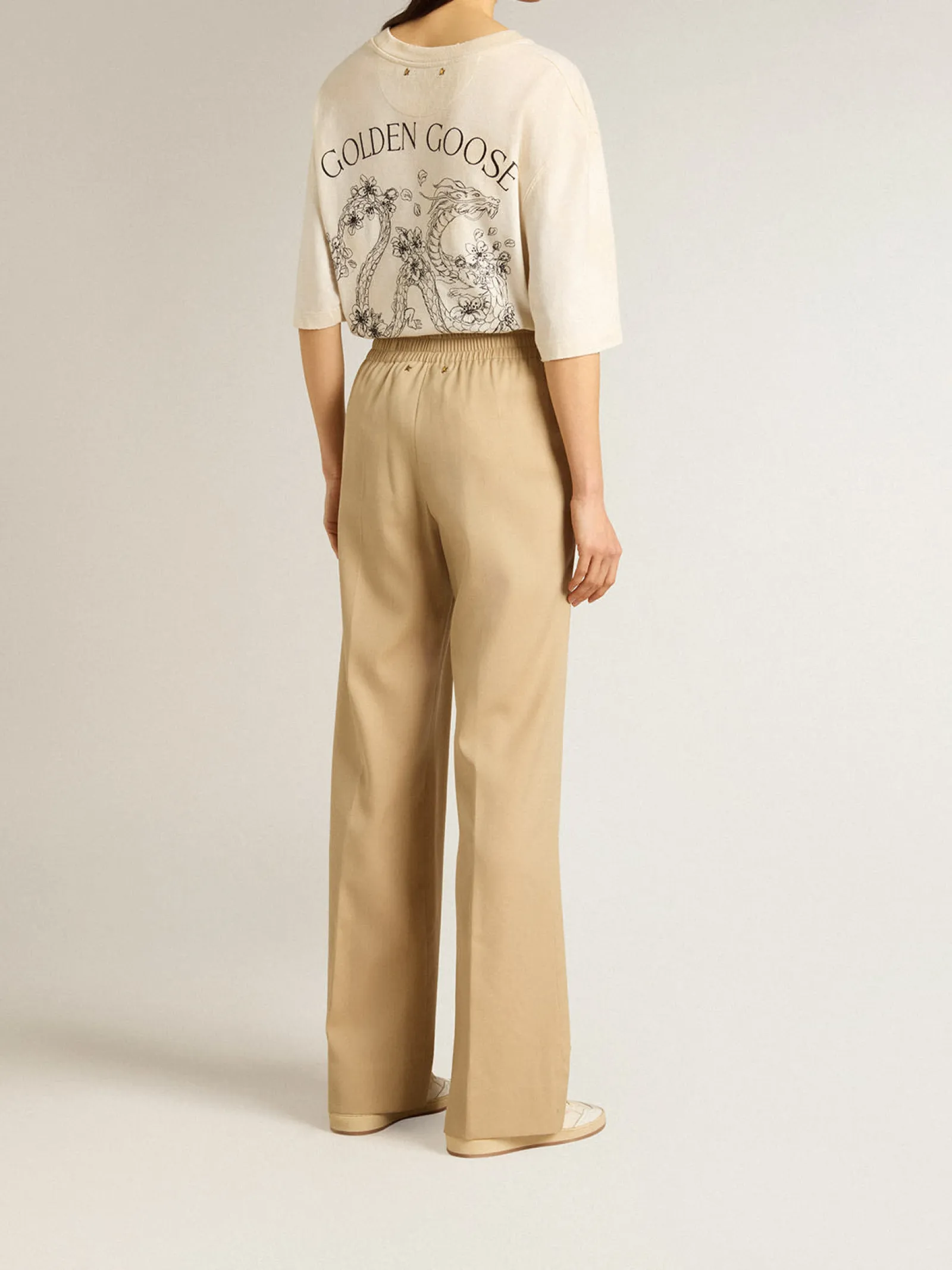 Store Golden Goose Calça de jogging feminina cor de areia Cor: areia