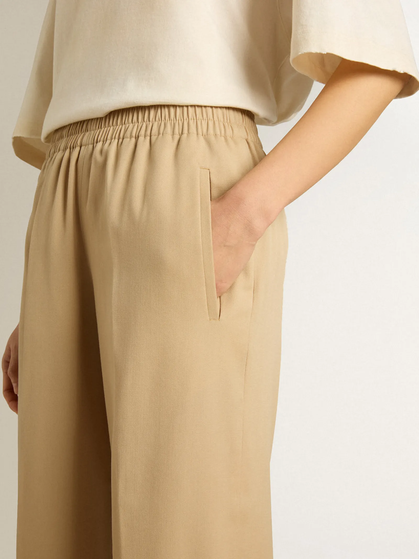 Store Golden Goose Calça de jogging feminina cor de areia Cor: areia