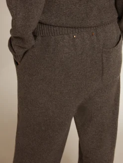 Outlet Golden Goose Calça de jogging feminina misto caxemira cinza Caxemira de baixo impacto
