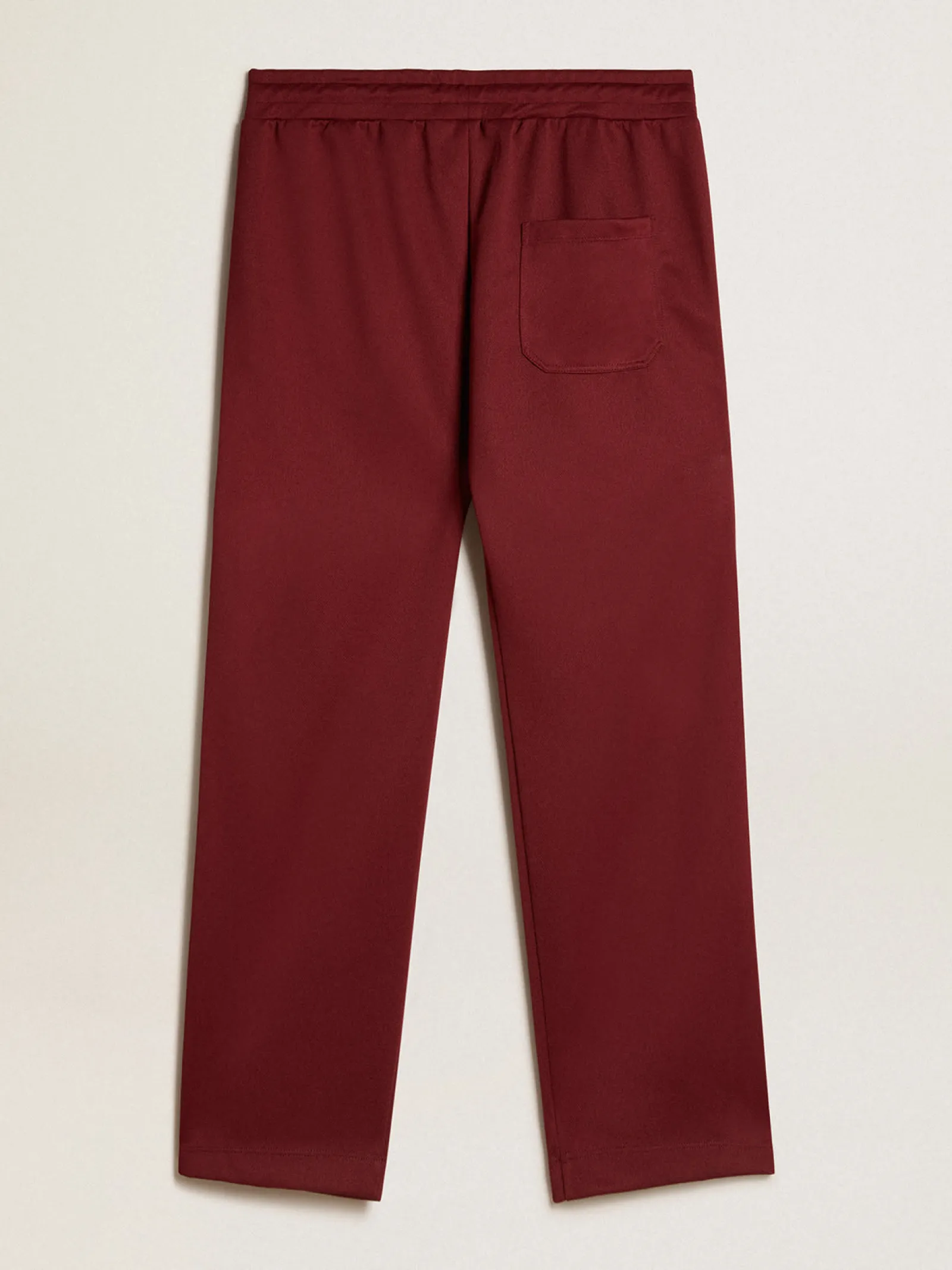 Sale Golden Goose Calça de jogging masculina bordô com estrelas nas laterais Star Collection
