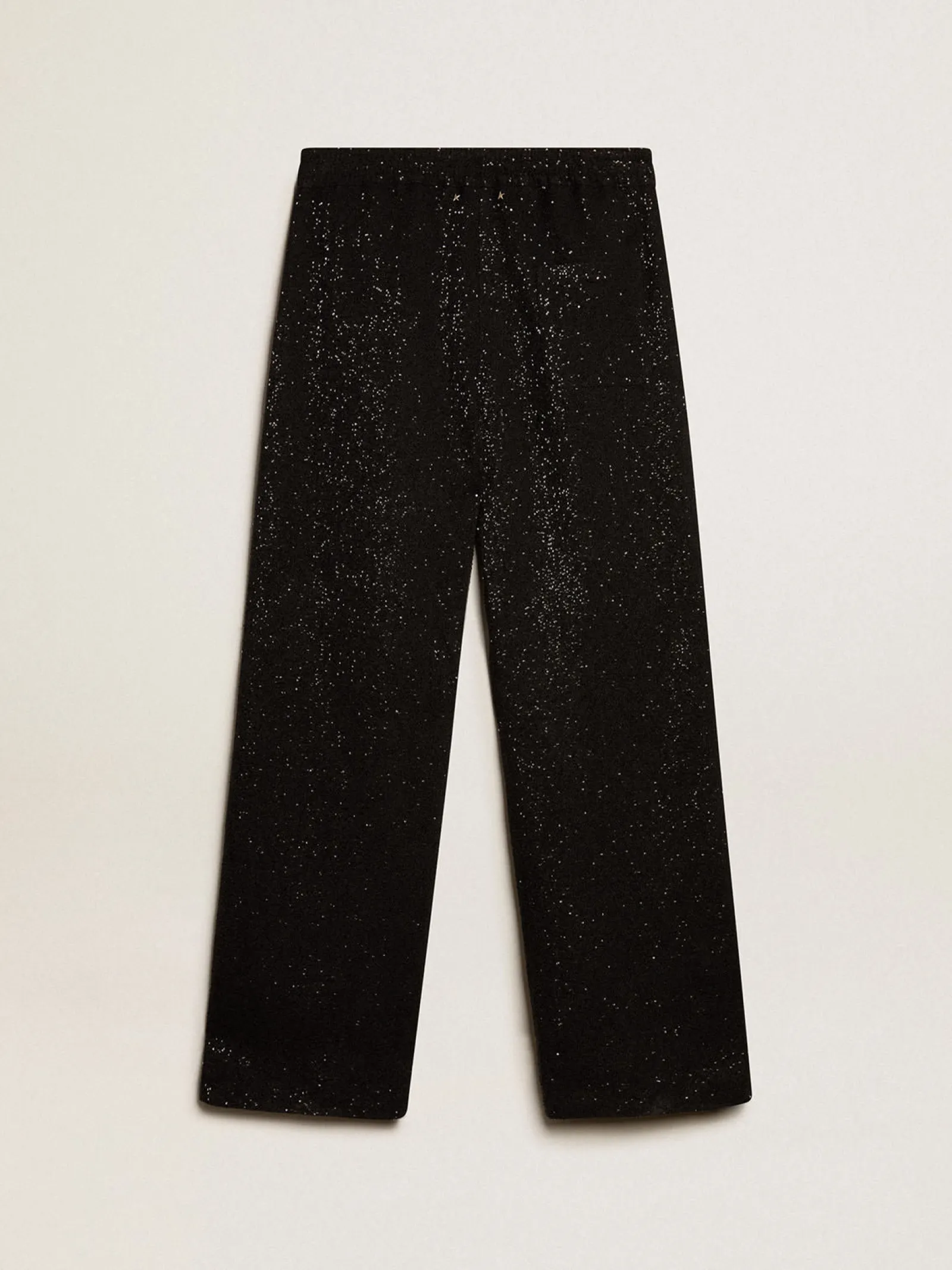 Cheap Golden Goose Calça de jogging masculina em misto linho preto com lantejoulas Coleção Journey