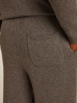 Flash Sale Golden Goose Calça de jogging masculina misto caxemira cinza mescla Caxemira de baixo impacto